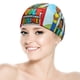 thumbnail image 5 of Jools TV Gorro de Natación de Licra, Gorro de Baño de Tela Cómoda, Gorro Elástico Antideslizante para Hombres, Mujeres y Niños, 5 of 6