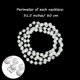 thumbnail image 3 of Collar Hicarer, perla falsa blanca, 6 mm, 80 cm, 24 unidades, 3 of 6