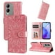 thumbnail image 5 of Funda tipo cartera FOXDOCK para Vivo Y17s , diseño girasol en relieve, cuero PU, cierre magnético, soporte y tarjetero, 5 of 5