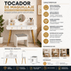 thumbnail image 2 of Tocador Moderno Con Espejo Y Banqueta, 2 of 3