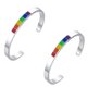 thumbnail image 1 of 2x Pulsera LGBT Gay & Lesbian LGBT Rainbow Pride De Acero Inoxidable Plata, 1 of 1
