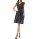 thumbnail image 2 of Vestido Floral de Mujer INSPIRE CHIC con Mangas Volantes Cuello en V Fruncido con Volantes Vestidos Casuales Azul Oscuro Amarillo S, 2 of 6