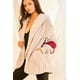 thumbnail image 5 of Chaqueta con Capucha de Lana de Manga Larga con Bloques de Color y Bolsillo, 5 of 7