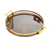 Bothyi - Bandeja De Frutas Bandeja De Servicio Redonda Portátil Creativa Para Encimera De Hotel Cocina Gris