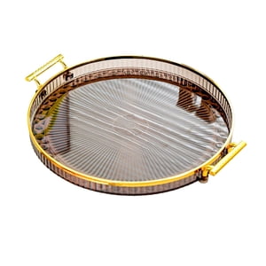 Bothyi - Bandeja De Frutas Bandeja De Servicio Redonda Portátil Creativa Para Encimera De Hotel Cocina Gris