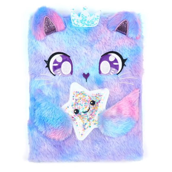 Cuaderno de Dibujo VOTUM Princesa Gato 25 × 30 cm con Encanto de Peluche