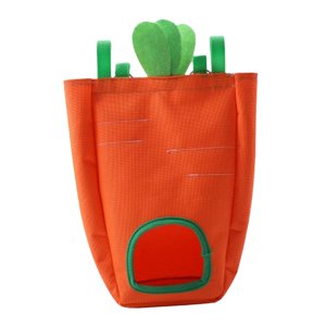 Ioensy - Bolsa De Alimentación Para Comedero De Heno De Conejo, Bolsa Colgante Impermeable Para Jaula Naranja
