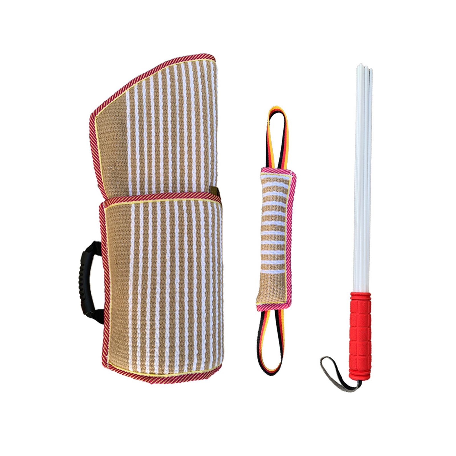 Magideal - Juego De Entrenamiento Para Perros De 3 Uds., Equipo De Entrenamiento Profesional, Equipo De Entrenamiento Para Protección De Brazos, Entrenador De Va Rojo