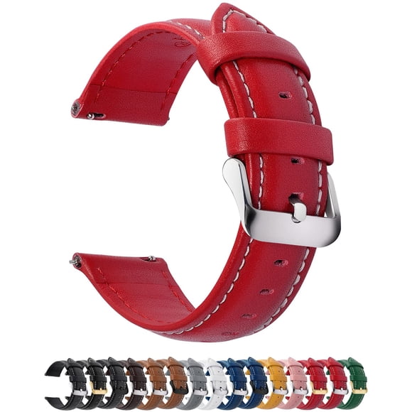 Pulseras de reloj Fullmosa Axus Series de cuero de 20 mm para hombre y mujer