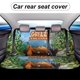 thumbnail image 5 of Grizzy y los Lemmings-theme Car Rear Seat Covers Back Elastic Flexible Car Seat Covers Decorative Fits Most Cars 120x59x76cm, 5 of 6
