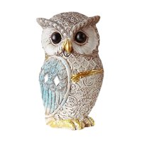 Bothyi - Estatua De Búho Decorativa, Estante Compacto, Versátil, Para Sala De Estar, Oficina, Color Azul