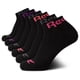 thumbnail image 1 of Calcetines Reebok Quarter Cut para mujer, paquete de 6, todos negros, tallas 4-10, 1 of 7