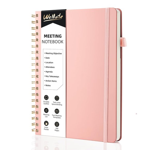 Cuaderno para Reuniones WEMATE B5 (18x25 cm) Piel Sintética PU 200 páginas
