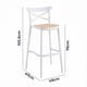 thumbnail image 4 of Pack 4 Taburete Piso Bar O Terraza Apilable 76cm Crossback Danubio Venhoouse Blanco, 4 of 8