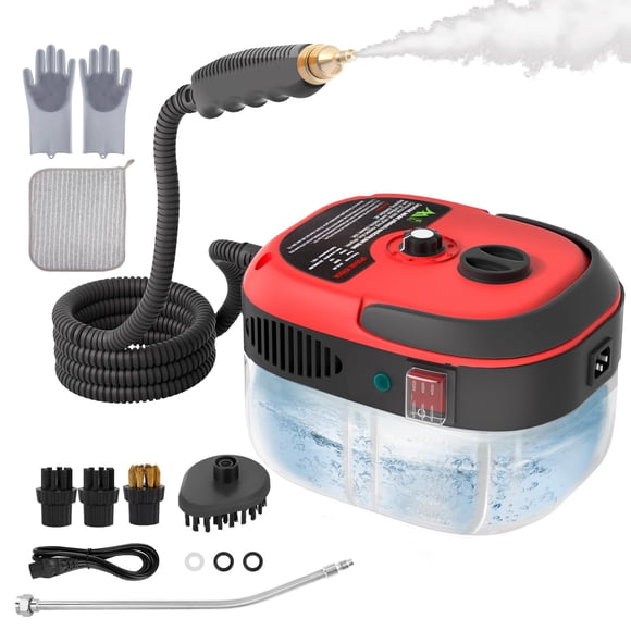 Limpiador a vapor STRCEAT Handheld 2500 W, alta temperatura, 1 litro (rojo)