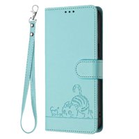 Funda Tipo Cartera Foxdock Para Samsung Galaxy A40 Con Soporte, Ranuras, Rfid, Diseño De Gato