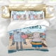 thumbnail image 5 of Sueños de robot Conjunto de sábanas temático, trío de piezas, cómodo y amigable con la piel, diseño único, regalo de decoración para el hogar para familiares, amigos y fans,140cm *210cm, 5 of 6