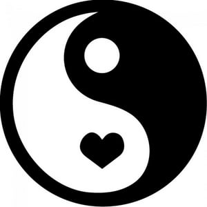 Rienda Libre Graphics - Decomural Love Ying Yang Heart Ws-33467