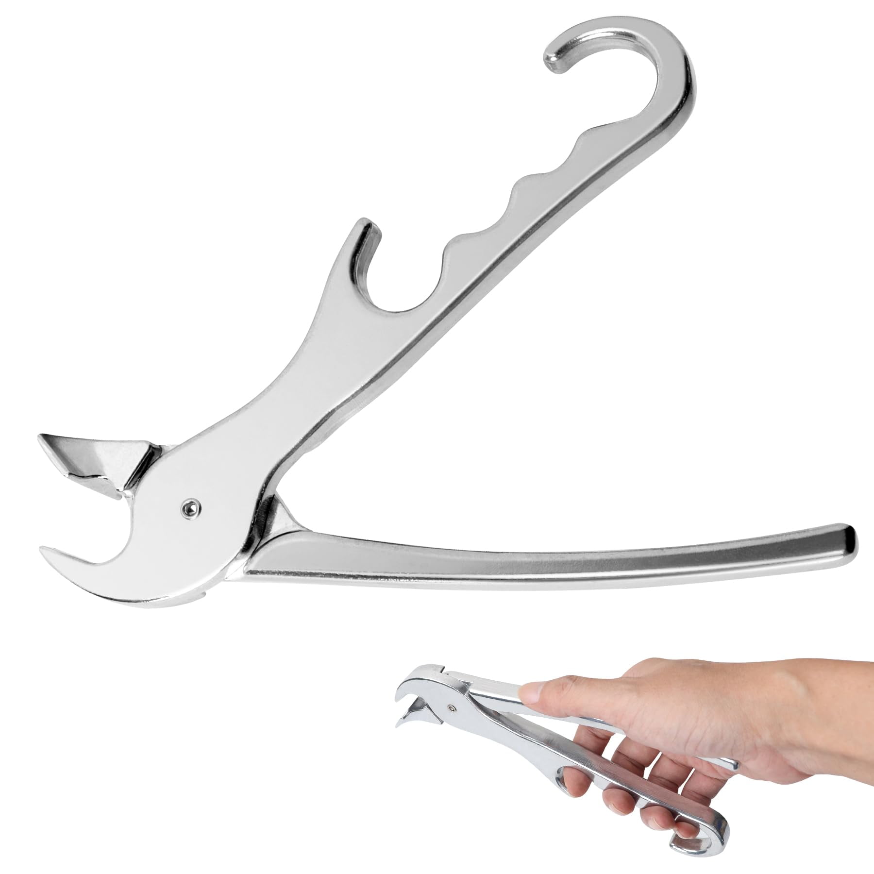 Xusx111 - Pan Gripper, Premium Pizza Pan Gripper Aleación De Aluminio, Pizza Pan Tongs Stone Pot Clamp Para Levantar Plato Caliente, Tazón, Plato, Bandeja Con Comida Fuera Del Microondas,