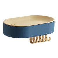 Bothyi - Jabón Esponja Estante Drenaje Estante De Almacenamiento De Cocina Estante De Almacenamiento Para Ducha Azul