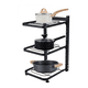 thumbnail image 1 of Organizador Modular Estante 3 Niveles Ollas Sartenes Cocina Negro, 1 of 2
