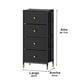 thumbnail image 4 of Cajonera Comoda 4 Cajones Estructura Metalica Eco Cuero Negro, 4 of 4
