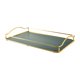 thumbnail image 5 of Gold Vanity Bandeja Joyería Perfume Maquillaje Organizador Manejo De Metal Ornate Green Large, 5 of 5