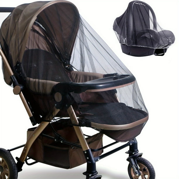 Black Mosquito Net For Stroller - Durable Baby Stroller Mosquito Net - Perfect Bug Net For Strollers, Bassinets, Cradles, Playards, Pack N Plays And Portable Mini Crib