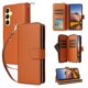 thumbnail image 1 of Funda Cartera con Cremallera y Correa para Samsung Galaxy A25 Soporte y Tarjetero Marrón, 1 of 6