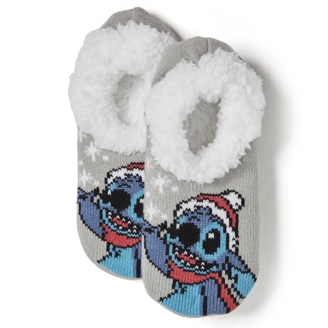 Calcetines Tipo Pantuflas Disney Lilo & Stitch De Piel De Peluche Para Mujer De 9 A 11 Años