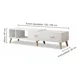 thumbnail image 3 of Rack Tv Ancho Extendible 120-198cm 2 Tiras Vanguardia Homer Blanco, 3 of 8