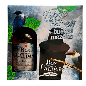 Pack Ron Viejo De Caldas Roble Blanco 40° 700Cc + Coctelera