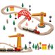 thumbnail image 1 of Juego de trenes de madera SainSmart Jr. para niños pequeños, 41 piezas con grúa, 1 of 7