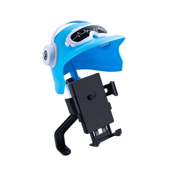 Soporte De Montaje Para Teléfono De Bicicleta Con Visera Clip De Teléfono Universal Para Espejo Retrovisor Azul De Bicicleta