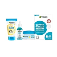 Kit Anti-Acné Ceramida Garnier 4 Pasos - Limpiadora + Sérum + Air Gel + Pimple Patch