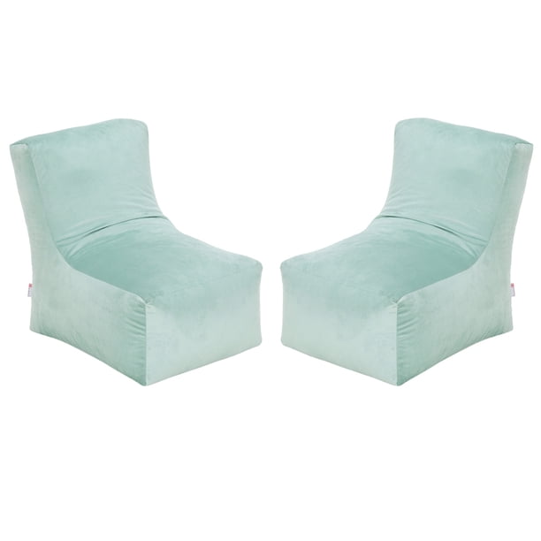 Set Pouf Tatto 1c Felpa Verde Agua