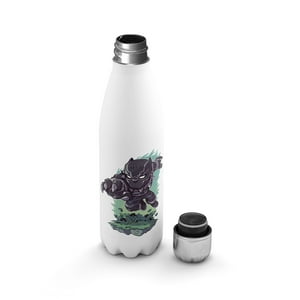 Creango - Botella Agua Termica Black Panther Marvel De Acero Inoxidable