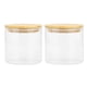 thumbnail image 1 of Set 2 Frascos Tarro Hermetico 200mL Vidrio 8cm Tapa De Bambú, 1 of 3