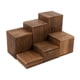 thumbnail image 4 of 6 Piezas De Elevadores Cuadrados De Madera, Soporte De Exhibición De Madera Para Figuras De Maquillaje Y Postres, Color Marrón, 4 of 5