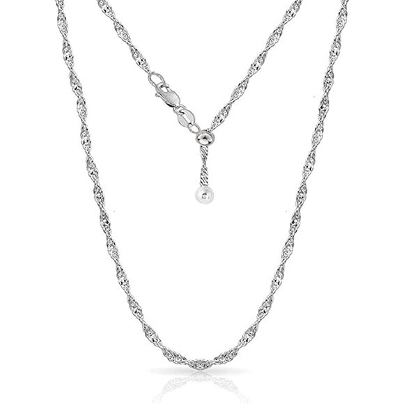 Collar Savlano cadena Bolo de 1,5 mm 38‑61 cm plata