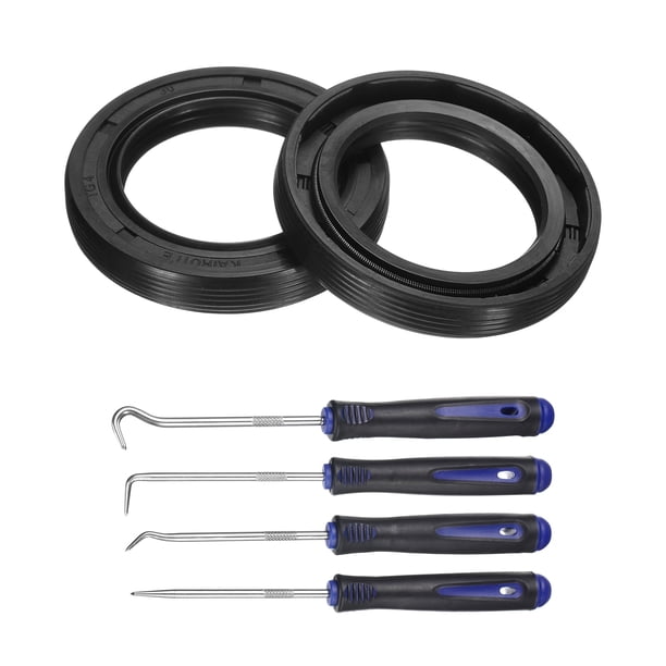 2Pack Sello de Aceite, 30x45x7mm TC Caucho Nitrilo Doble Labio Cubierta con Kit de Ganchos