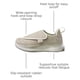 thumbnail image 3 of Zapatos Silvert's Adaptive de ancho amplio, color ostra, cierre fácil, 3 of 7