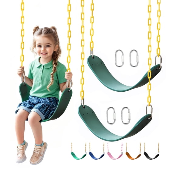 Swing Seat, paquete de 2 unidades, resistentes, con 66 cadenas resistentes a la corrosión