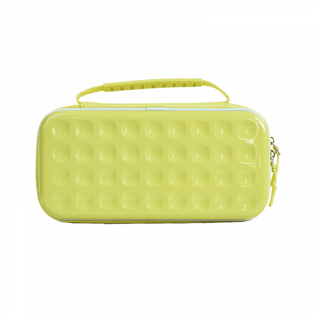 Funda protectora rígida para Nintendo Switch modelo OLED - Bolsa de almacenamiento portátil de viaje con funda duradera compatible con la consola NS Switch-Amarillo