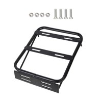 Magideal - Marco Portador De Caja Trasera Para Motocicleta, Fácil Instalación, Soporte De Extensión Universal Impermeable, Estante De Caja De Almacenamiento Con Negro