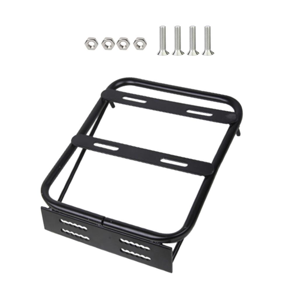 Magideal - Marco Portador De Caja Trasera Para Motocicleta, Fácil Instalación, Soporte De Extensión Universal Impermeable, Estante De Caja De Almacenamiento Con Negro