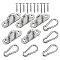 Magideal - Pad Eye Plate Swing Hook Robusto Portable Heavy Duty Metal Grapas Ganchos Para Actividades Al Aire Libre Accesorios Para Barcos Entrenamiento De Yoga , Cantidad 5