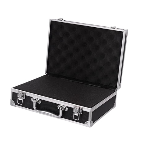 Bothyi - Estuche De Transporte De Aleación De Aluminio Maletín Impermeable Ligero Hebilla Pequeña Negra Multiusos