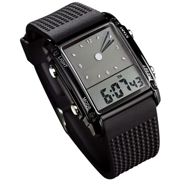 Reloj De Pulsera Con Esfera Rectangular Con Retroiluminación Led Para Hombre