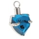 thumbnail image 4 of amor corazón azul urna de cristal memorial ceniza recuerdo cremación colgante mamá, 4 of 5